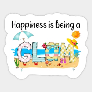 Happiness Is Being A Glam Summer Beach Happy Mother's Day T-Shirt Sticker